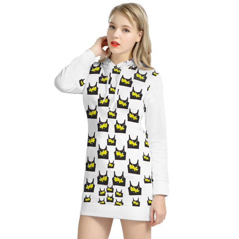 Image of Frangipani Floral And Design Women'S Hoodie Dress