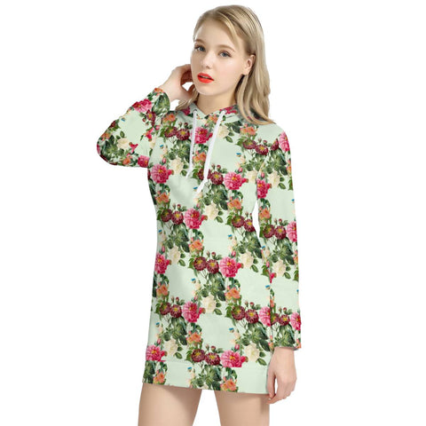 Image of A Garland Of Roses Women'S Hoodie Dress