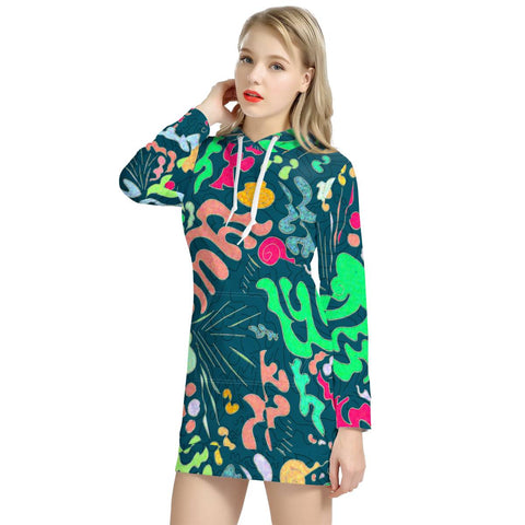 Image of Tropical Explosion Women'S Hoodie Dress