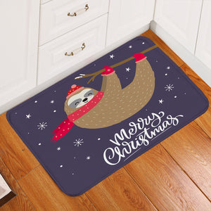 Christmas Sloth Door Mat