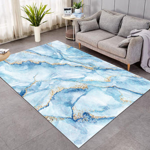 Faint Blue Tile Glitter GWBD15435 Rug