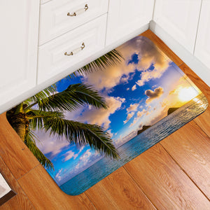 3D Palm Sunset Door Mat