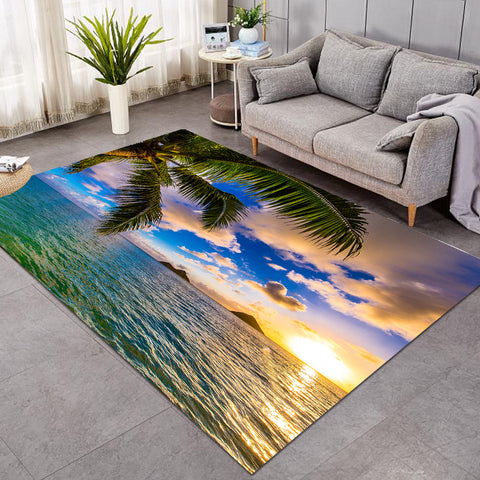 Image of 3D Palm Sunset GWBD15527 Rug