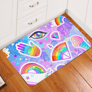 Rainbow Objects Girly Door Mat