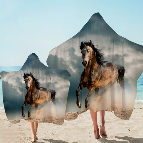 Image of Galloping Horse Hooded Towel