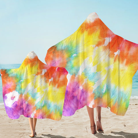 Image of Colored Feathery Hooded Towel