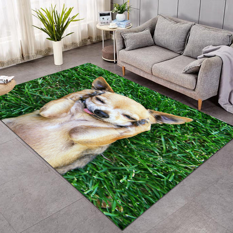 Image of Dog In Grass GWBJ14095 Rug