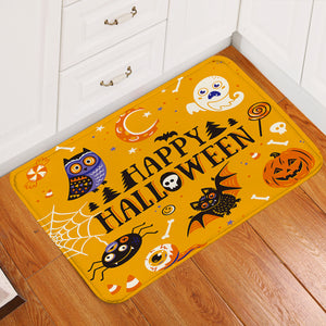 Happy Halloween Yellow GWDD14292 Door Mat