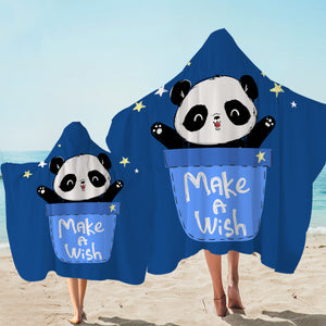 Make A Wish Panda Hooded Towel