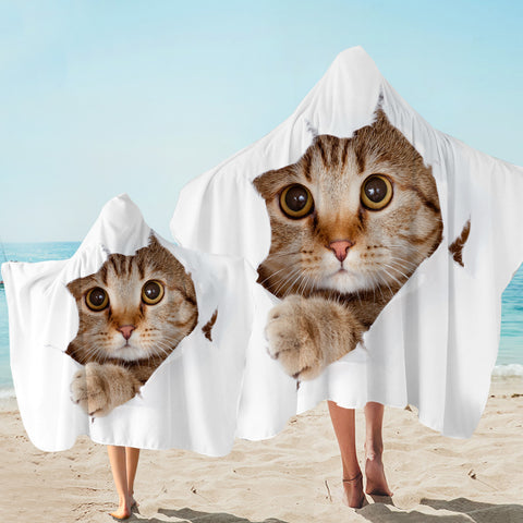 Image of Peek A Meow Hooded Towel