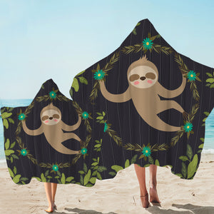 Floating Sloth Hooded Towel