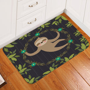 Sage Sloth Door Mat