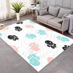 Colored Paw Prints GWBJ14395 Rug