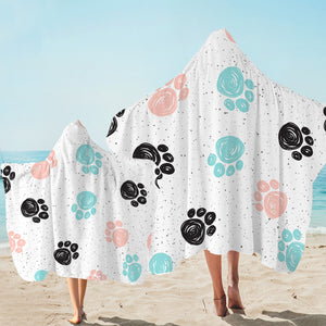 Paw Prints Hooded Towel