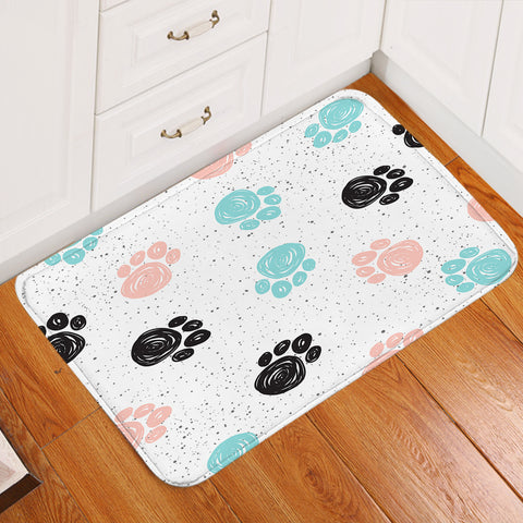 Image of Paw Prints Door Mat