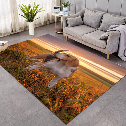 Image of 3D Dog On The Field GWBJ14400 Rug