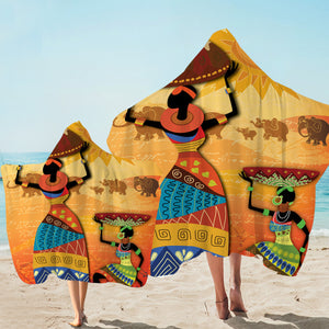 African Ladies Hooded Towel