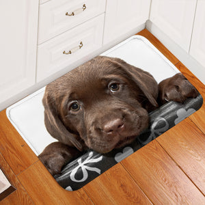 3D Brown Pup Door Mat