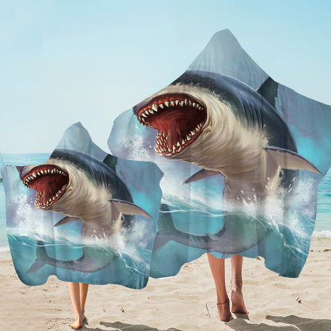 Image of Terror Shark Hooded Towel