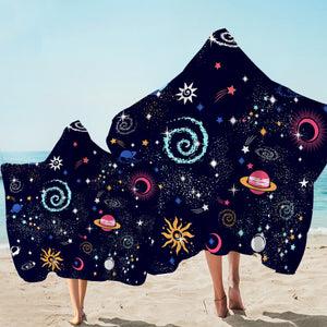 Outer Space Hooded Towel