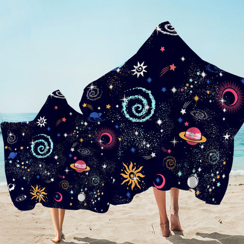 Image of Outer Space Hooded Towel