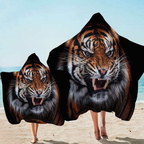 Image of 3D Mighty Tiger Hooded Towel