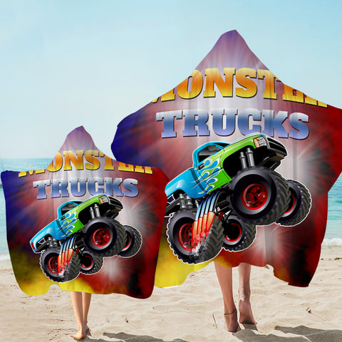 Image of Monster Truck Leap GWLS14814 Hooded Towel