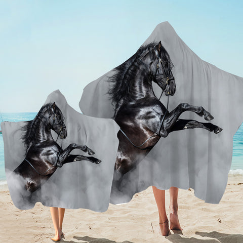 Image of Hopping Horse Hooded Towel