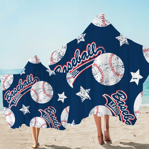 Baseball Themed Hooded Towel