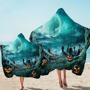 Spooky Graveyard Hooded Towel