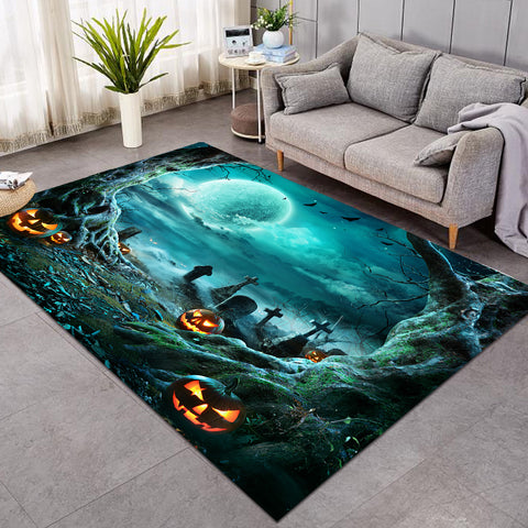 Image of Halloween Theme Graveyard GWBJ14912 Rug