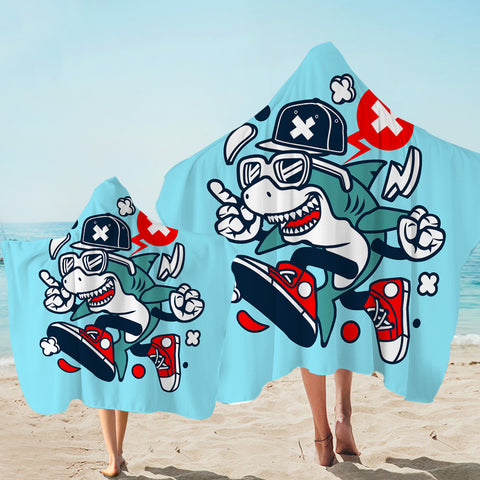 Image of Cool Shark Hooded Towel
