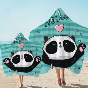 Friendly Panda Hooded Towel