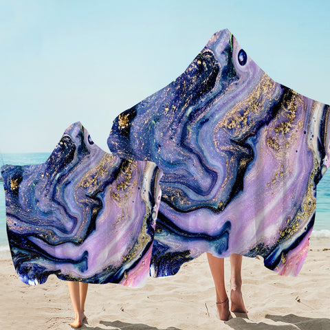 Image of Nacre Style Purplish Hooded Towel