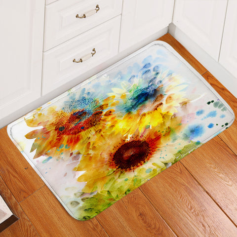 Image of Fading Sunflowers Door Mat