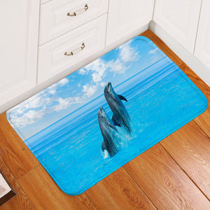 Dancing Dolphins Door Mat