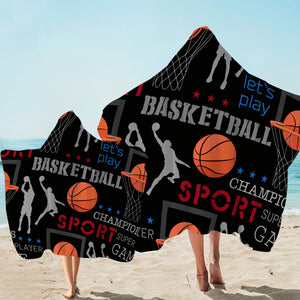 Basketball Championship Hooded Towel