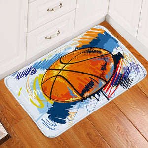 Basketball Doodle Door Mat