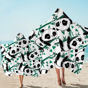 A Bamboo Of Pandas Hooded Towel