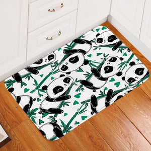 A Bamboo Of Pandas Door Mat