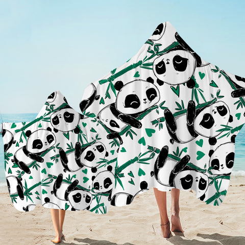 Image of A Bamboo Of Pandas Hooded Towel