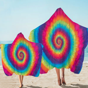 Hypnotic Spiral Hooded Towel