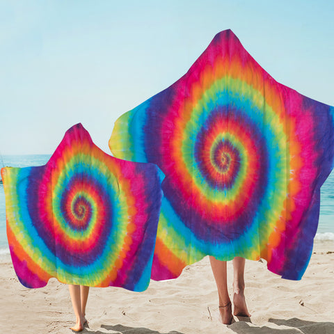 Image of Hypnotic Spiral Hooded Towel
