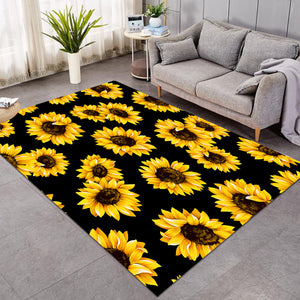 Sunflower Pattern Black GWBJ16528 Rug