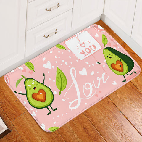 Image of I Love You Avocado Door Mat