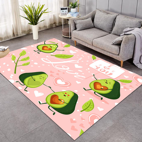 Image of I Love You Avocado GWBJ16681 Rug