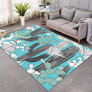 Succulents Light Blue GWBJ16683 Rug