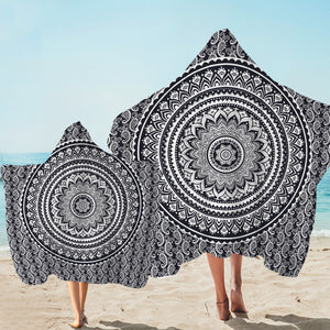 Mandala Wheel Hooded Towel