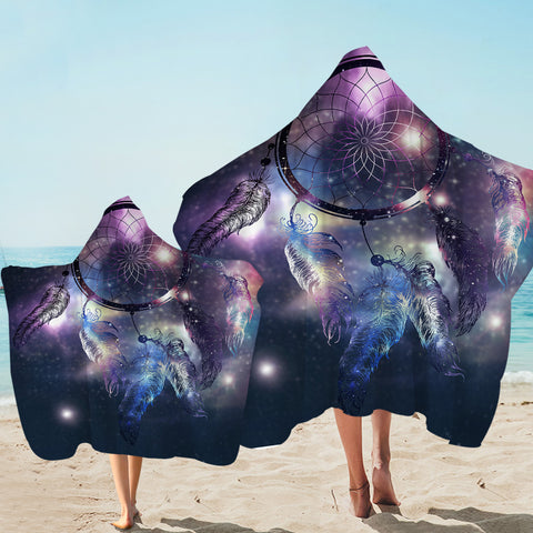 Image of Mystery Dream Catcher Space Hooded Towel