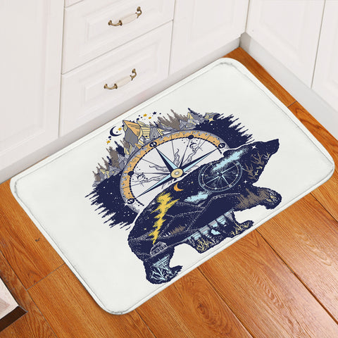 Image of Polar Bear Compass Door Mat